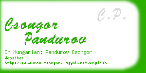 csongor pandurov business card